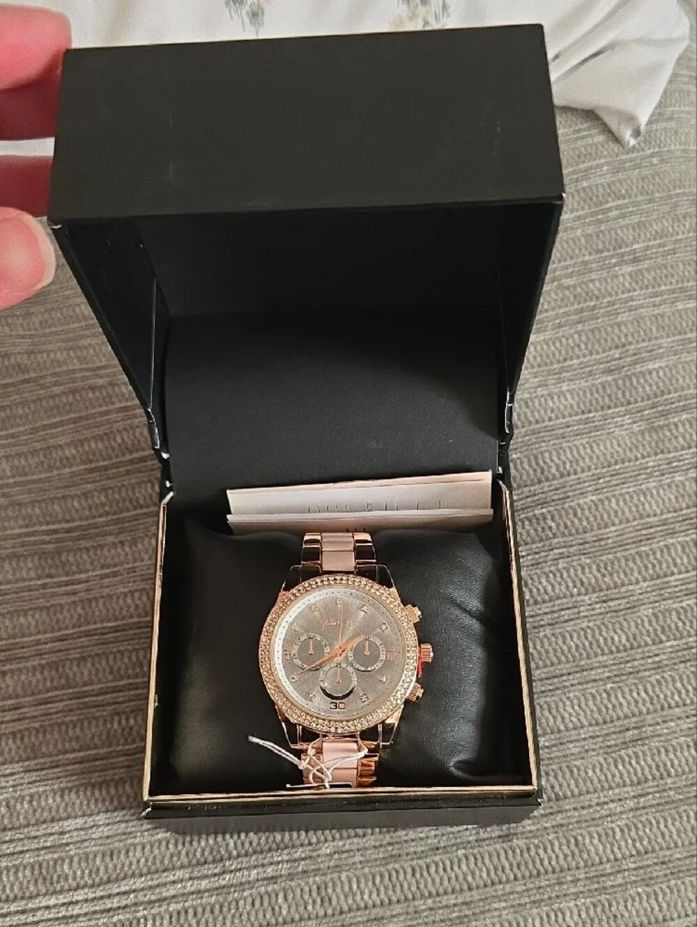 Kendall + Kylie NEW Women's Rose Gold Chronograph Watch with Pink Accents